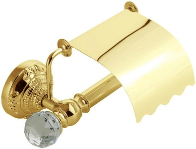 Держатель для т/б, с крышкой, (цв.золото),  ZZ Migliore Cristalia 16827