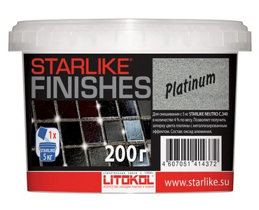Добавка д/затир. Starlike PLATINUM - платинового цвета 0,1 кг. ZZ Litokol Starlike Finishes n145539