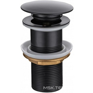 Донный клапан для сливного отверстия раковин без перелива, нажимной Clic-Clac, G 1 1/4, (металл цв.черный матовый),  ZZ Allen Brau Priority 5.31024-31