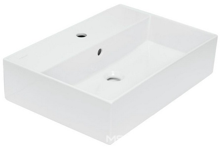 Раковина- чаша накладная  60, прямоугольная, без отверстия под смеситель, белая Sanita Luxe Novel Slim WB.CT/Novel/60-N.Slim/WHT.G/S1 / NOV60SLWB01S