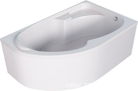 Ванна угловая"DIANA" 170x105 см R акриловая, без каркаса, слива-перелива, цвет белый 1Marka Diana 01ди1710п