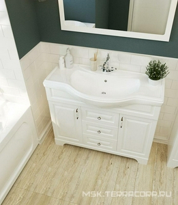 Тумба напольная  New 80х48 см, 2 выдвиж. ящик, 2 дверцы,БЕЗ раковины У94463, цвет белый, ZZ 1Marka Прованс У94490