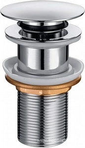 Донный клапан для сливного отверстия раковин без перелива, нажимной Clic-Clac, G 1 1/4, (металл цв.хром),  ZZ Allen Brau Priority 5.31024-00