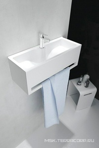 Раковина  S 60 см с полотенцедержателем, цвет белый 1Marka Tiny У84220