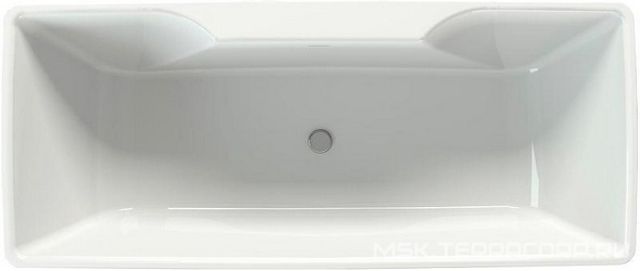 Ванна 1800x760xh620мм, акрил, отдельностоящая, сифон, пробка слива цв.хром в комплекте, BelBagno ZZ