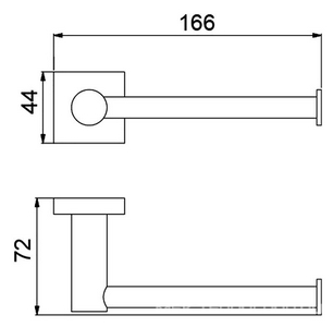 Держатель туалетной бумаги или полотенец Timo  14011/03 black, открытый 16.6x7.2x4.4 см, цв.черный матовый, ZZ Timo Selene 12035/03black