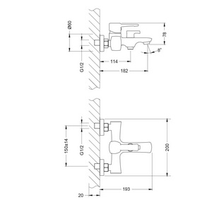 Смеситель Evitta для ванны, цвет хром Lemark evitta LM0514C