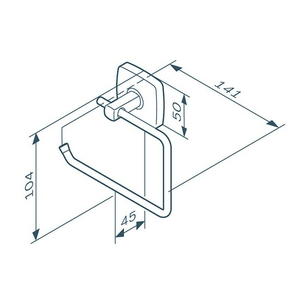 Держатель для туалетной бумаги без крышки, настенный, цвет черный,  ZZ AMPM Gem A9034122