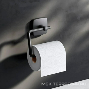Держатель для туалетной бумаги без крышки, настенный, цвет черный,  ZZ AMPM Gem A9034122