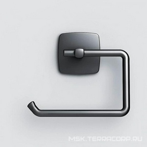 Держатель для туалетной бумаги без крышки, настенный, цвет черный,  ZZ AMPM Gem A9034122