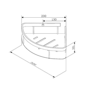 Полка для душа угловая, угловая, цв. черный матовый, ZZ AMPM Sense L A7454122