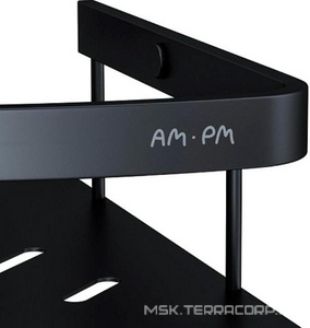 Полка для душа угловая, угловая, цв. черный матовый, ZZ AMPM Sense L A7454122