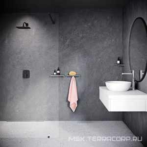 Полка подвесная Slim 28 см, цвет черный/хром Ravak Универсал X07P575