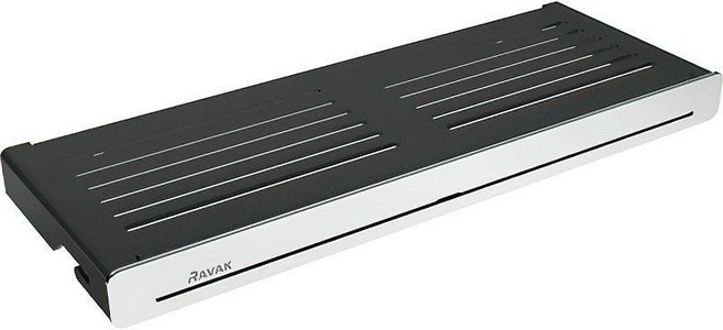 Полка подвесная Slim 28 см, цвет черный/хром Ravak Универсал X07P575