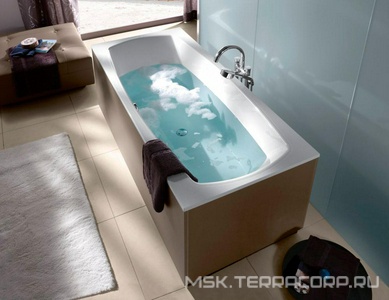 Ванна 1800х800хh500мм, (кварил цв. белый),ножки пласт. h145-180мм в компл., (без удлинённого слива-перелива),  ZZ Villeroy & Boch My Art UBQ180MYA2V-01