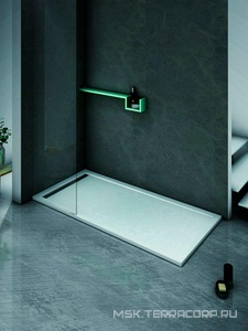 Поддон 1200х800хh30мм, прямоугольный, без ножек, экрана, сифона, (искуственный мрамор цв.белый), Cezares ZZ Cezares Универсал TRAY-AS-AH-120/80-30-W