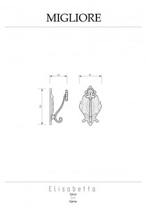 Крючок, (цв.бронза),  ZZ Migliore Elisabetta 17002