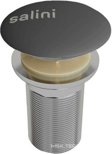 Донный клапан для раковины, Up&Down, для всех раковин КРОМЕ Armonia, Alda, Gloria 312, (крышка литой камень S-Stone, матов. цв.RAL9011), Salini ZZ Salini Универсал 16131RM  / RAL9011 Graphite black (Черный матовый)