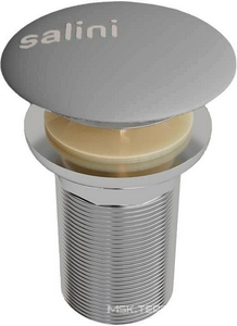 Донный клапан для раковины, Up&Down, для всех раковин КРОМЕ Armonia, Alda, Gloria 312, (крышка литой камень S-Stone, матов. цв.RAL7004), Salini ZZ Salini Универсал 16131RM  / RAL7004 Signal grey (Сигнальный серый матовый)