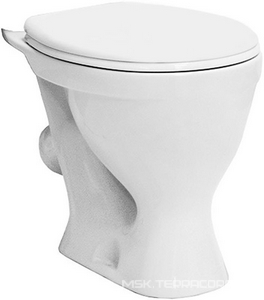 АКЦИЯ  Чаша унитаза "" (2-ой сорт), пластиковая крышка в комплекте, без бачка ZZ Sanita Эталон WC/Etalon/1-P/WHT.G/S2