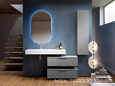 Зеркало 65x110х3см, со встроенной LED подсветкой, сенсорным выключателем с регулировкой, без полки, Cezares ZZ Cezares Универсал 45096