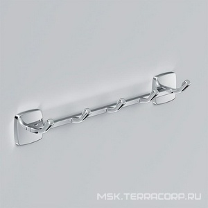 Планка с 5-ю крючками, хром,  AMPM Gem A9035900