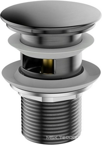 Донный клапан, нажимной clic-clac с переливом, цв.оружейная сталь ESKO ESKO BGGM