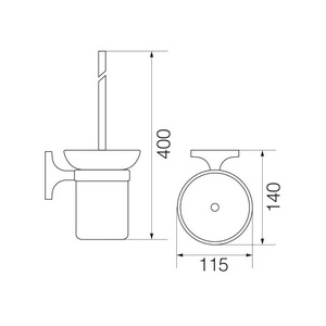 Ершик настенный, бронза/матовое стекло XX Veragio Oscar OSC-5290.BR