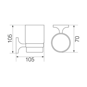 Стакан настенный, бронза/матовое стекло XX Veragio Oscar OSC-5240.BR
