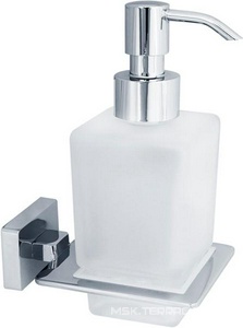 Дозатор жидкого мыла настенный, хром/матовое стекло XX Veragio Ramba VR.RMB-4970.CR