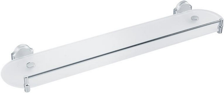 Полка стеклянная с ограничителем 60 см., хром XX Veragio Stanford VR.STD-7711.CR