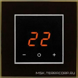 Терморегулятор сенс.AURA ORTO 9005 Black Classic (черный квадр.)