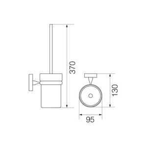 Ершик настенный, бронза/керамика XX Veragio Bonjour VR.BNR-7890.BR