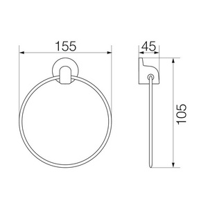 Полотенцедержатель-кольцо, бронза XX Veragio Oscar OSC-5223.BR