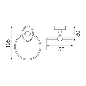 Полотенцедержатель-кольцо, бронза XX Veragio Bonjour VR.BNR-7823.BR