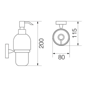 Дозатор для жидкого мыла настенный, бронза/керамика XX Veragio Bonjour VR.BNR-7870.BR