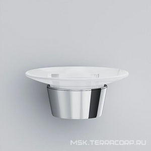 Мыльница стеклянная настенная, хром,  AMPM Like A8034200