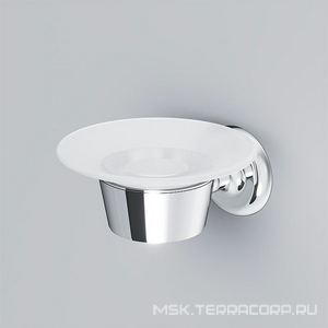 Мыльница стеклянная настенная, хром,  AMPM Like A8034200