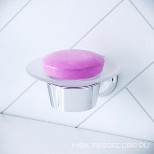 Мыльница стеклянная настенная, хром,  AMPM Like A8034200