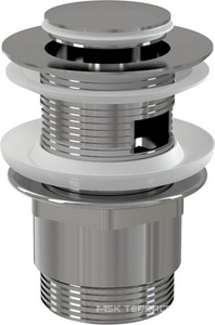 Донный клапан click/clack, с с малой заглушкой, хром ZZ AlcaPlast Универсал A39