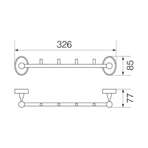 Перекладина с 4-мя крючками, бронза XX Veragio Bonjour VR.BNR-7834.BR