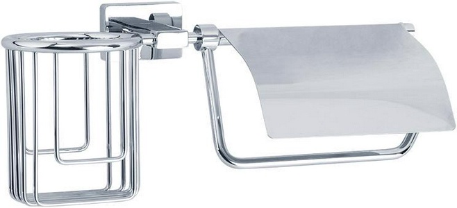 Бумагодержатель закрытый с держателем освежителя воздуха, хром XX Veragio Ramba VR.RMB-4985.CR