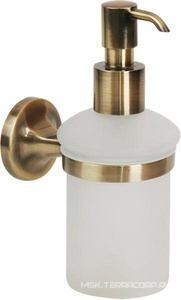 Дозатор жидкого мыла настенный, бронза/матовое стекло XX Veragio Oscar OSC-5270.BR