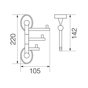 Крючок тройной поворотный, бронза XX Veragio Bonjour VR.BNR-7835.BR