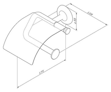 Держатель для туалетной бумаги с крышкой, настенный, хром,  AMPM Like A80341500