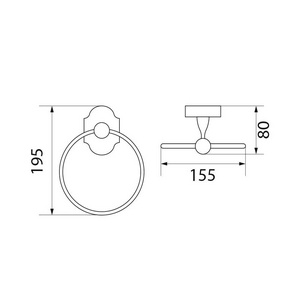 Полотенцедержатель-кольцо, бронза XX Veragio Stanford VR.STD-7723.BR