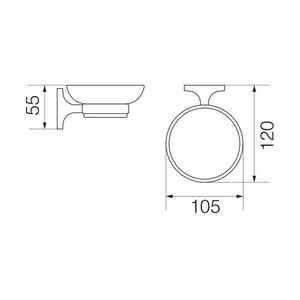 Мыльница настенная, бронза/матовое стекло XX Veragio Oscar OSC-5250.BR