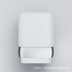 Стаканчик стеклянный настенный, хром,  AMPM Gem A9034300