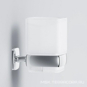 Стаканчик стеклянный настенный, хром,  AMPM Gem A9034300