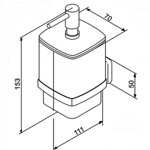 Дозатор стеклянный для жидкого мыла  с настенным держателем ZZ AMPM Gem A9036900